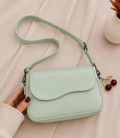 Girl's PU Leather Plain Shoulder Bag